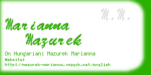 marianna mazurek business card